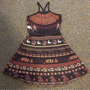 Disney Hot Topic Hercules Greek Pottery Tank Top Knee-length Dress